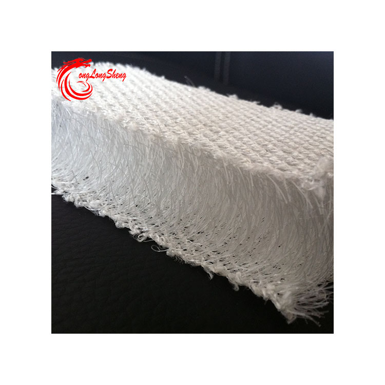 Primer plano de la tela de colchón espaciador 3D fabricada por Longlongsheng GE298 máquina de punto de urdimbre